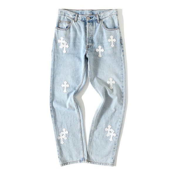 CHROME HEARTS クロスデニムパンツ デニムブルー