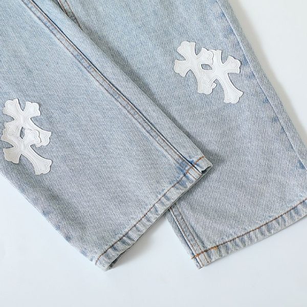 CHROME HEARTS クロスデニムパンツ デニムブルー
