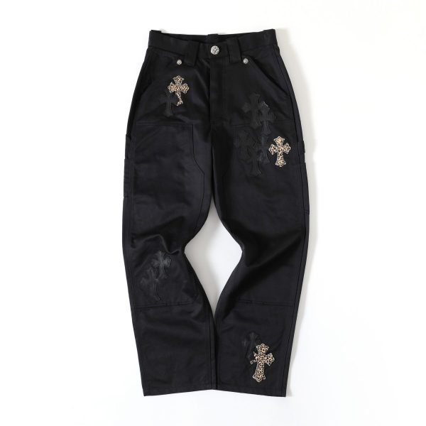 13434573148390623 CHROME HEARTS クロスデニムカーゴパンツ ブラック