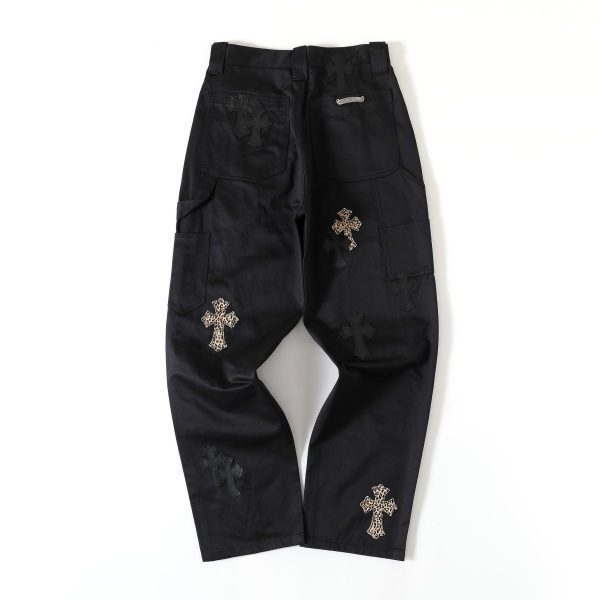 13434573150445304 CHROME HEARTS クロスデニムカーゴパンツ ブラック