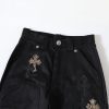 13434573152125332 CHROME HEARTS クロスデニムカーゴパンツ ブラック