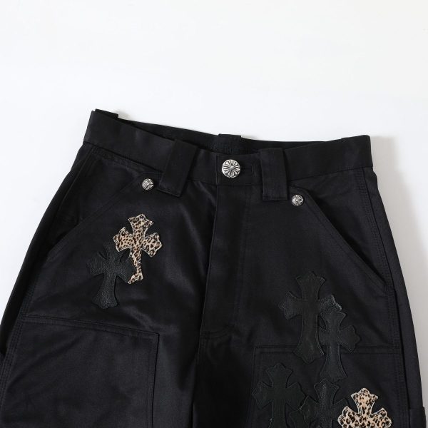 13434573152125332 CHROME HEARTS クロスデニムカーゴパンツ ブラック