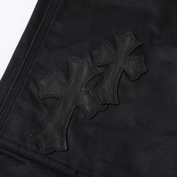13434573155221221 CHROME HEARTS クロスデニムカーゴパンツ ブラック