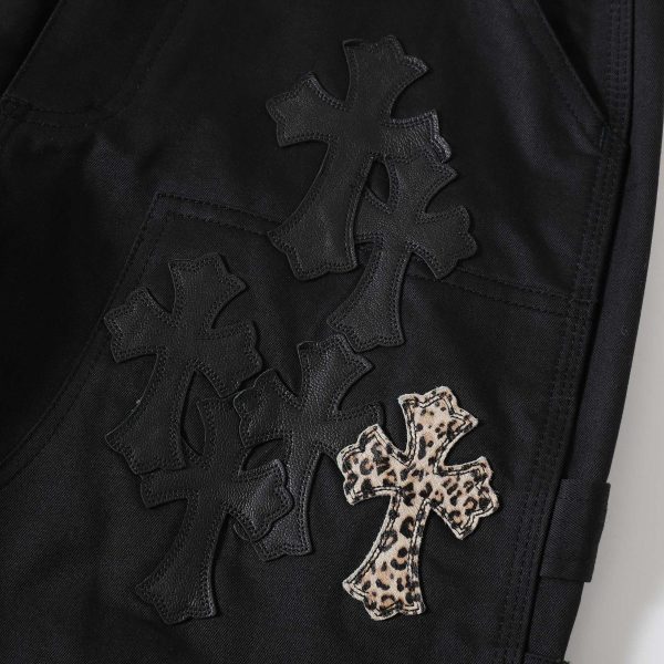 13434573159681089 CHROME HEARTS クロスデニムカーゴパンツ ブラック