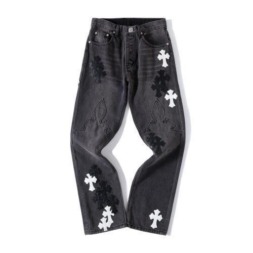 CHROME HEARTS クロスデニムパンツ グレー