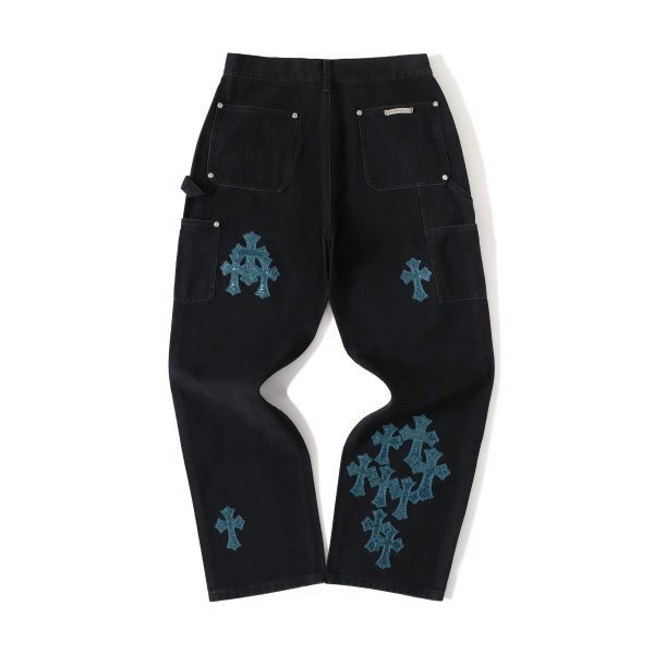13434573256686636 CHROME HEARTS クロスデニムパンツ ブラック