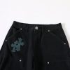 13434573259565796 CHROME HEARTS クロスデニムパンツ ブラック