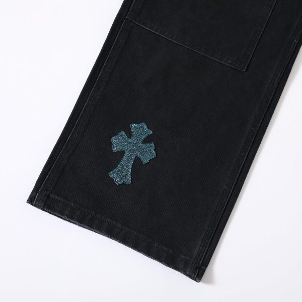 13434573262433207 CHROME HEARTS クロスデニムパンツ ブラック