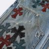 CHROME HEARTS クロスデニムパンツ ブルー