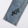 CHROME HEARTS クロスデニムパンツ ブルー