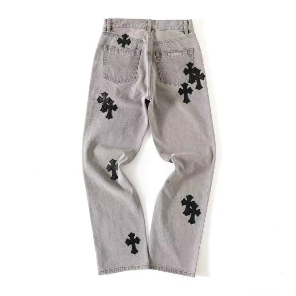 13434573365491777 CHROME HEARTS デニムパンツ グレー