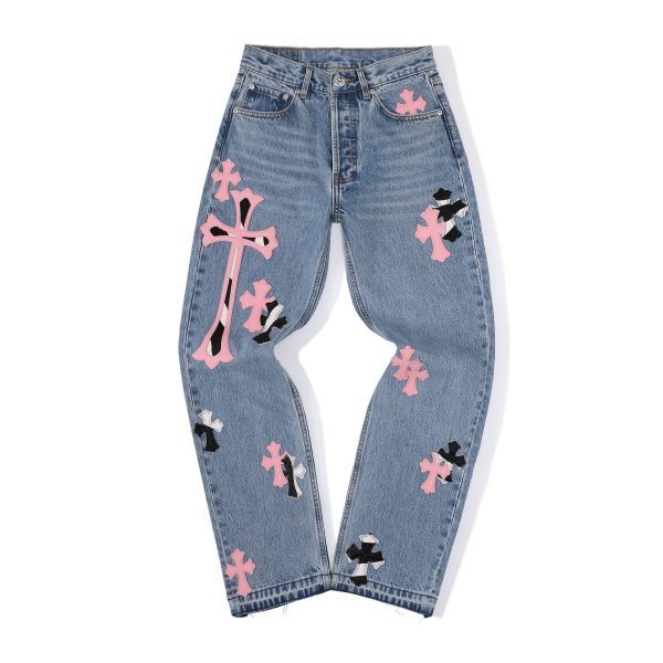 CHROME HEARTS クロスデニムパンツ ブルー