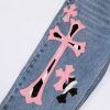 CHROME HEARTS クロスデニムパンツ ブルー