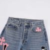 CHROME HEARTS クロスデニムパンツ ブルー