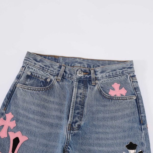 CHROME HEARTS クロスデニムパンツ ブルー