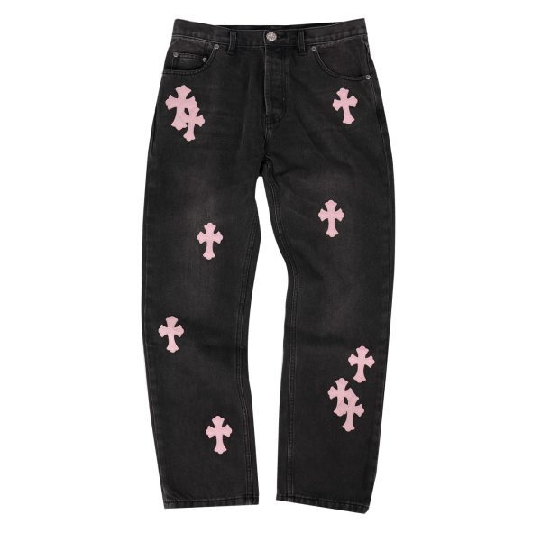 13434573640539195 CHROME HEARTS クロスデニムパンツ ブラック