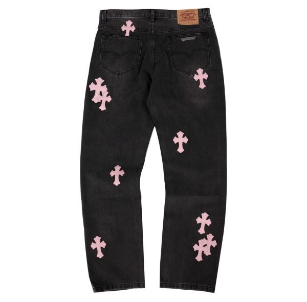 13434573642635457 CHROME HEARTS クロスデニムパンツ ブラック