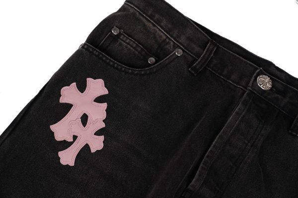 13434573646842733 CHROME HEARTS クロスデニムパンツ ブラック