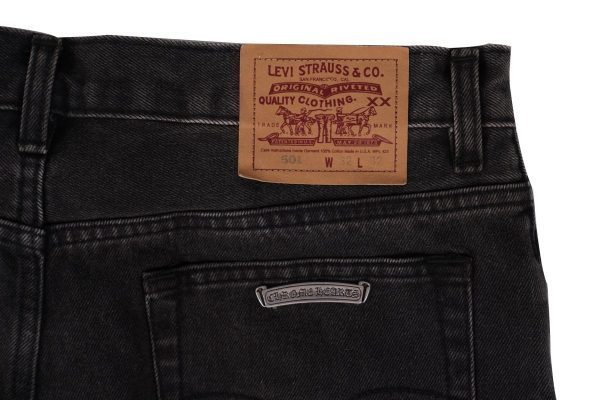 13434573652633739 CHROME HEARTS クロスデニムパンツ ブラック