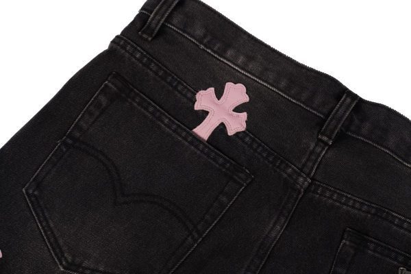 13434573657664876 CHROME HEARTS クロスデニムパンツ ブラック