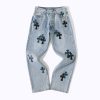 CHROME HEARTS クロスデニムパンツ ブルー