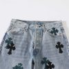 CHROME HEARTS クロスデニムパンツ ブルー