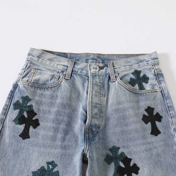 CHROME HEARTS クロスデニムパンツ ブルー