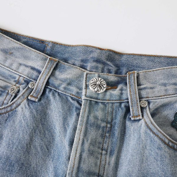 CHROME HEARTS クロスデニムパンツ ブルー
