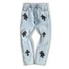 CHROME HEARTS クロスデニムパンツ ブルー