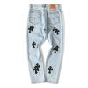 CHROME HEARTS クロスデニムパンツ ブルー