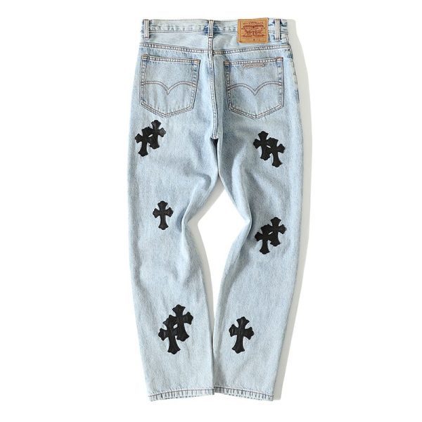 CHROME HEARTS クロスデニムパンツ ブルー