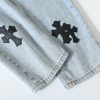 CHROME HEARTS クロスデニムパンツ ブルー