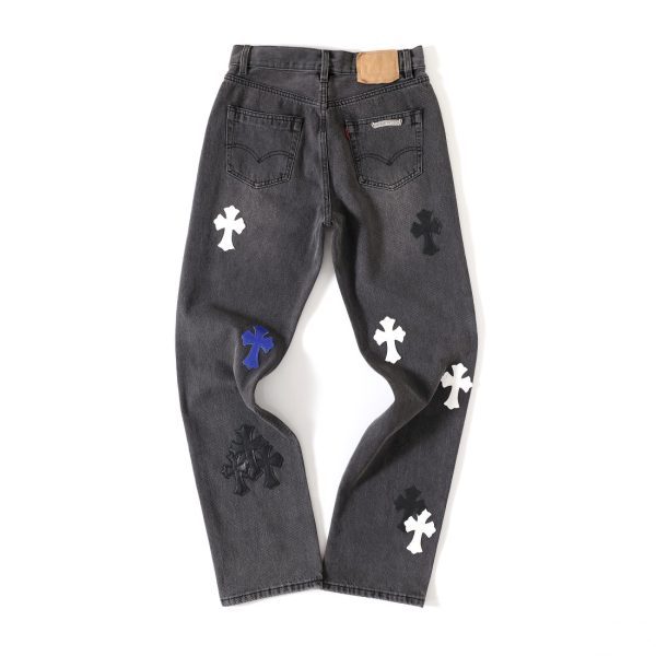 CHROME HEARTS ウォッシュドストレートデニム ダークグレー