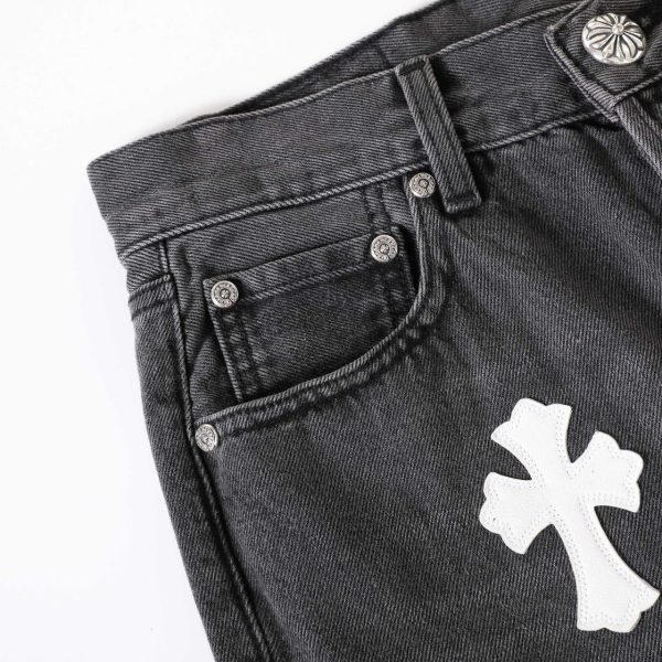 CHROME HEARTS ウォッシュドストレートデニム ダークグレー