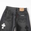 CHROME HEARTS ウォッシュドストレートデニム ダークグレー