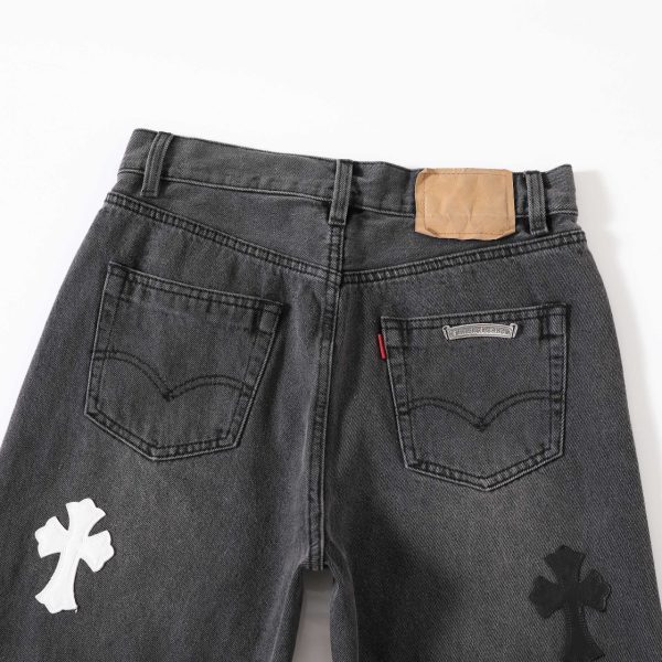 CHROME HEARTS ウォッシュドストレートデニム ダークグレー