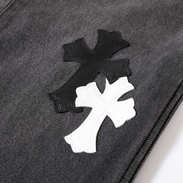 CHROME HEARTS ウォッシュドストレートデニム ダークグレー