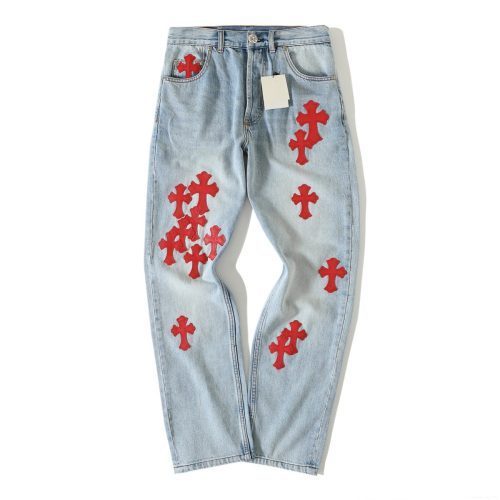 CHROME HEARTS ウォッシュドストレートデニム ブルー