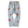 CHROME HEARTS ウォッシュドストレートデニム ブルー