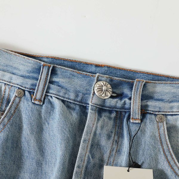 CHROME HEARTS ウォッシュドストレートデニム ブルー