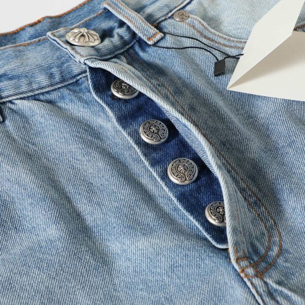 CHROME HEARTS ウォッシュドストレートデニム ブルー