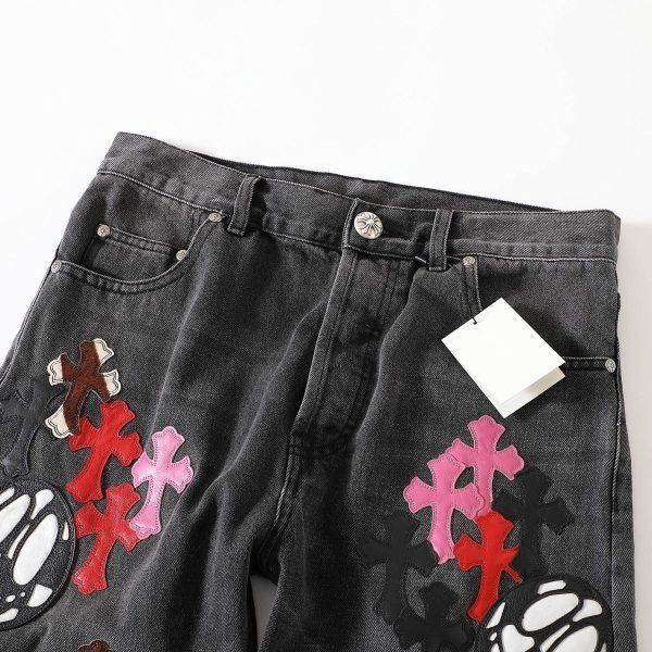 13434616263033682 CHROME HEARTS グラフィティデニムパンツ ダークグレー