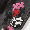 13434616267485187 CHROME HEARTS グラフィティデニムパンツ ダークグレー