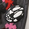 13434616268533372 CHROME HEARTS グラフィティデニムパンツ ダークグレー