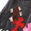 13434616269539862 CHROME HEARTS グラフィティデニムパンツ ダークグレー