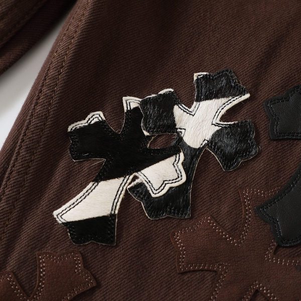 CHROME HEARTS クロスデニムパンツ ブラウン