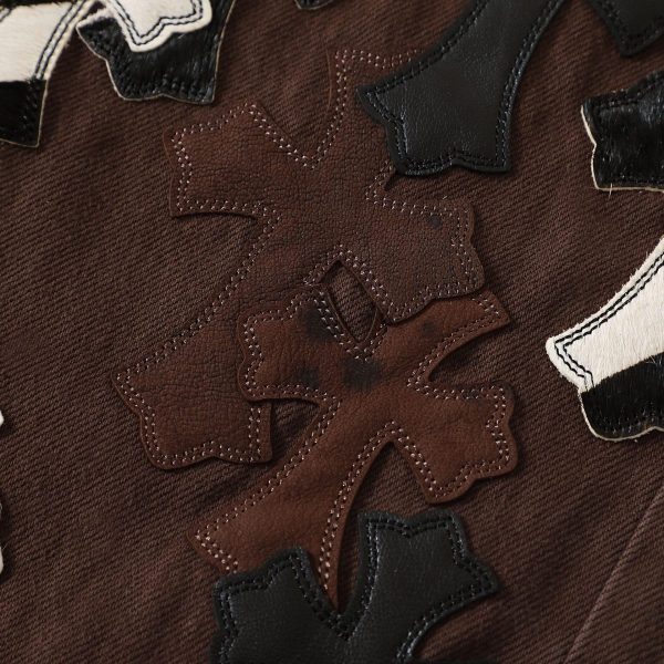 CHROME HEARTS クロスデニムパンツ ブラウン
