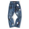 CHROME HEARTS クロスパッチワークデニム ブルー