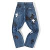 CHROME HEARTS クロスパッチワークデニム ブルー