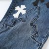 CHROME HEARTS クロスパッチワークデニム ブルー